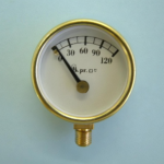 1/2" Diameter 0-120psi Pressure Gauge